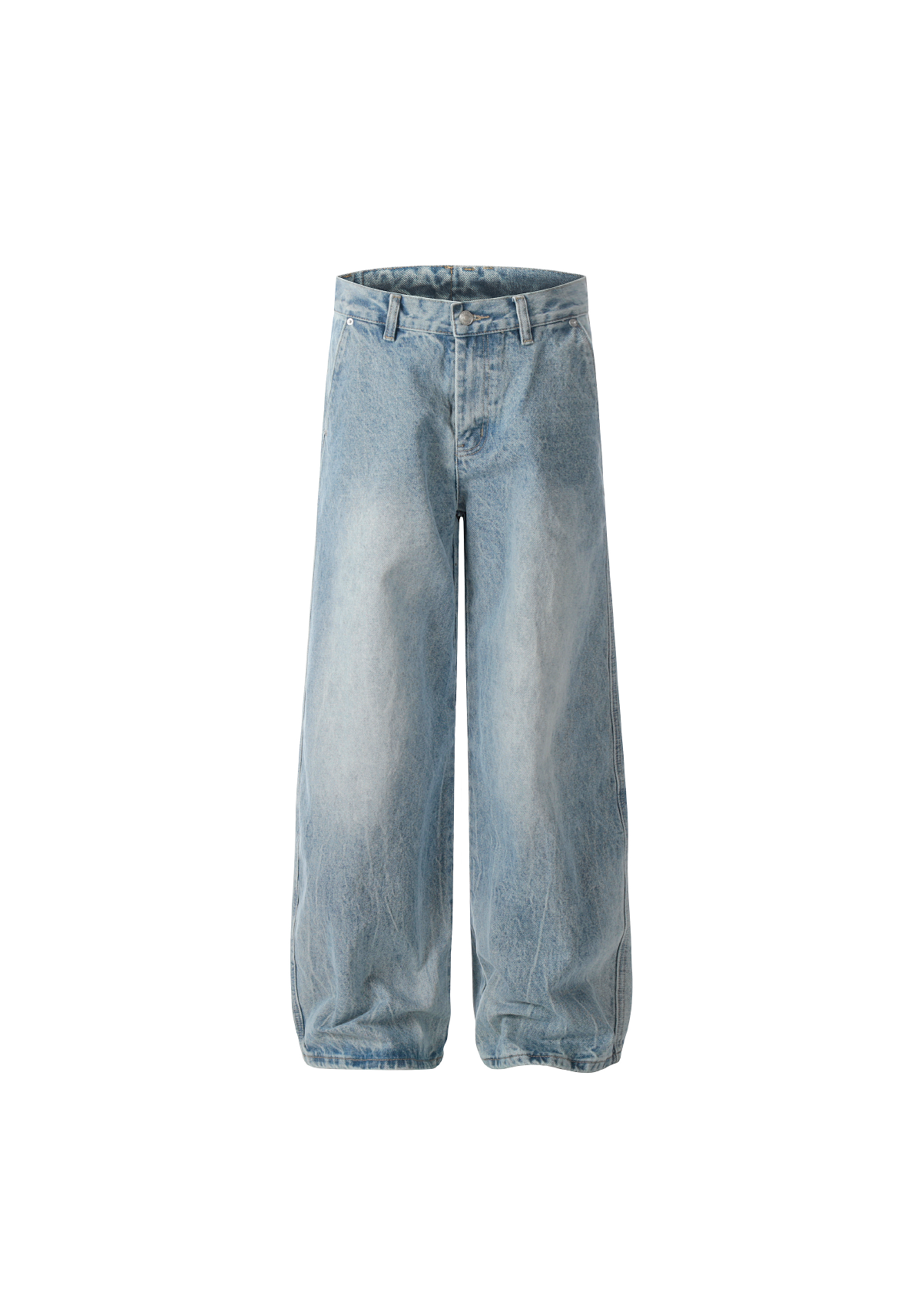 - SIMPLEACTION - 側翼水洗直筒牛仔褲