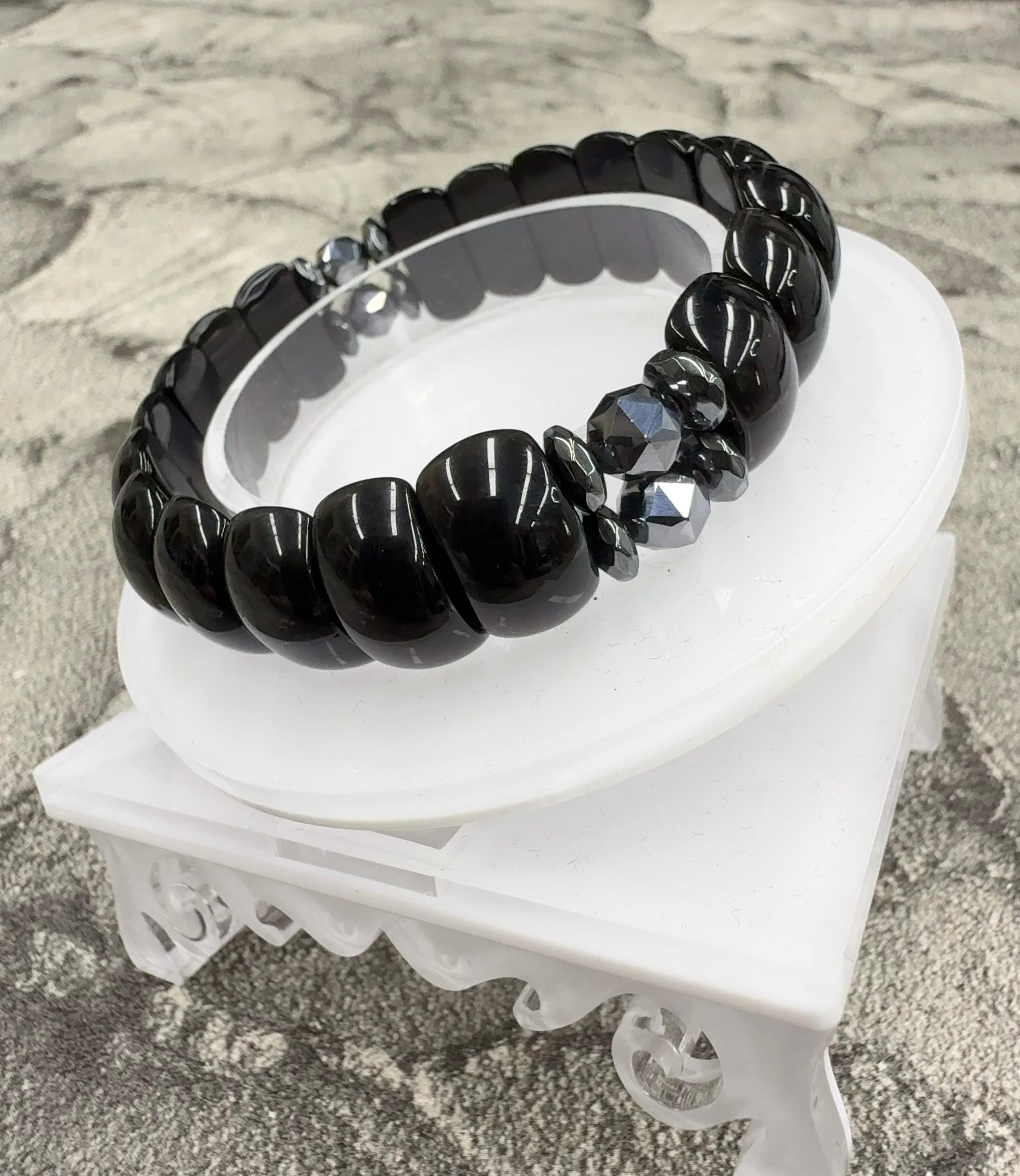 型格～手排DIY 黑曜石+太赫茲切割面 $99