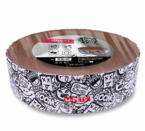 M-Pets 黑白簡約圓形貓抓板 41×10cm