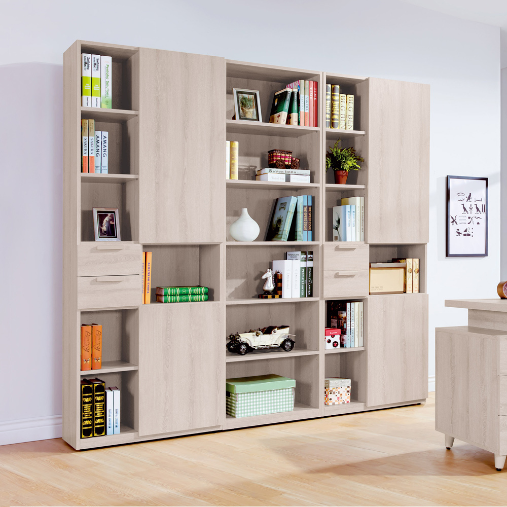 珊迪7尺開放式收納書櫃組合