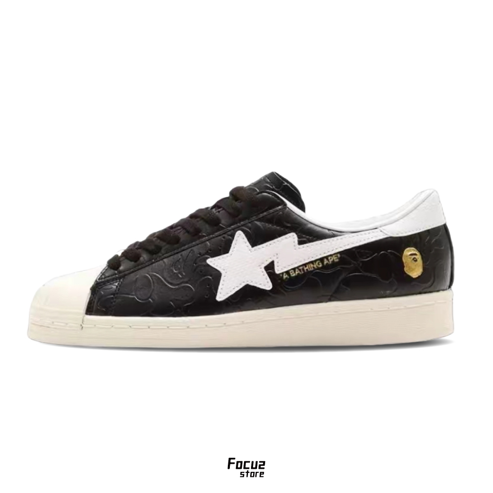 【Focus Store】預購 Bape x Atmos x Adidas Originals Superstar "Glow In The Dark" 黑白 聯名款 貝殼頭 JQ3666