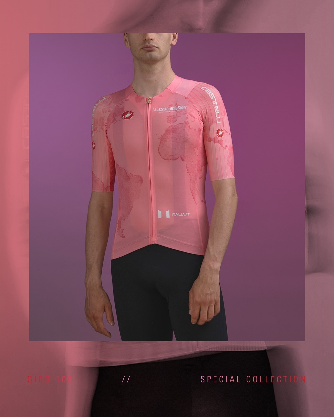 蠍子牌 Castelli 2025年式 環義冠軍粉紅衫