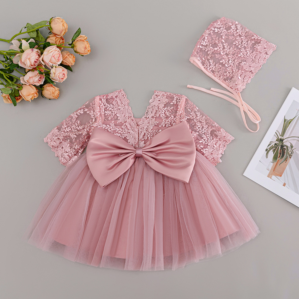 女寶氣質蕾絲蓬紗禮服裙