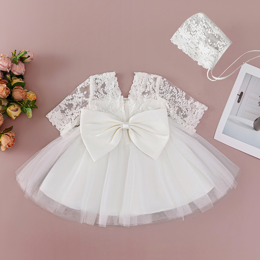 女寶氣質蕾絲蓬紗禮服裙