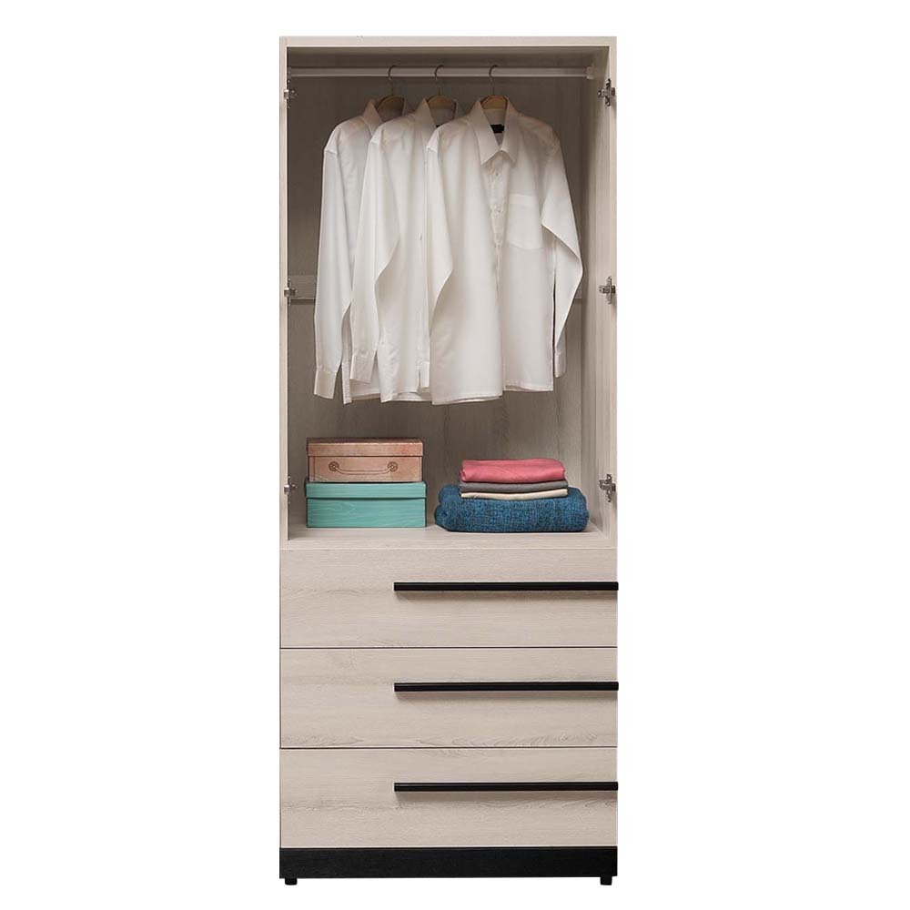 瑪諾2.7尺時尚二門三抽衣櫃