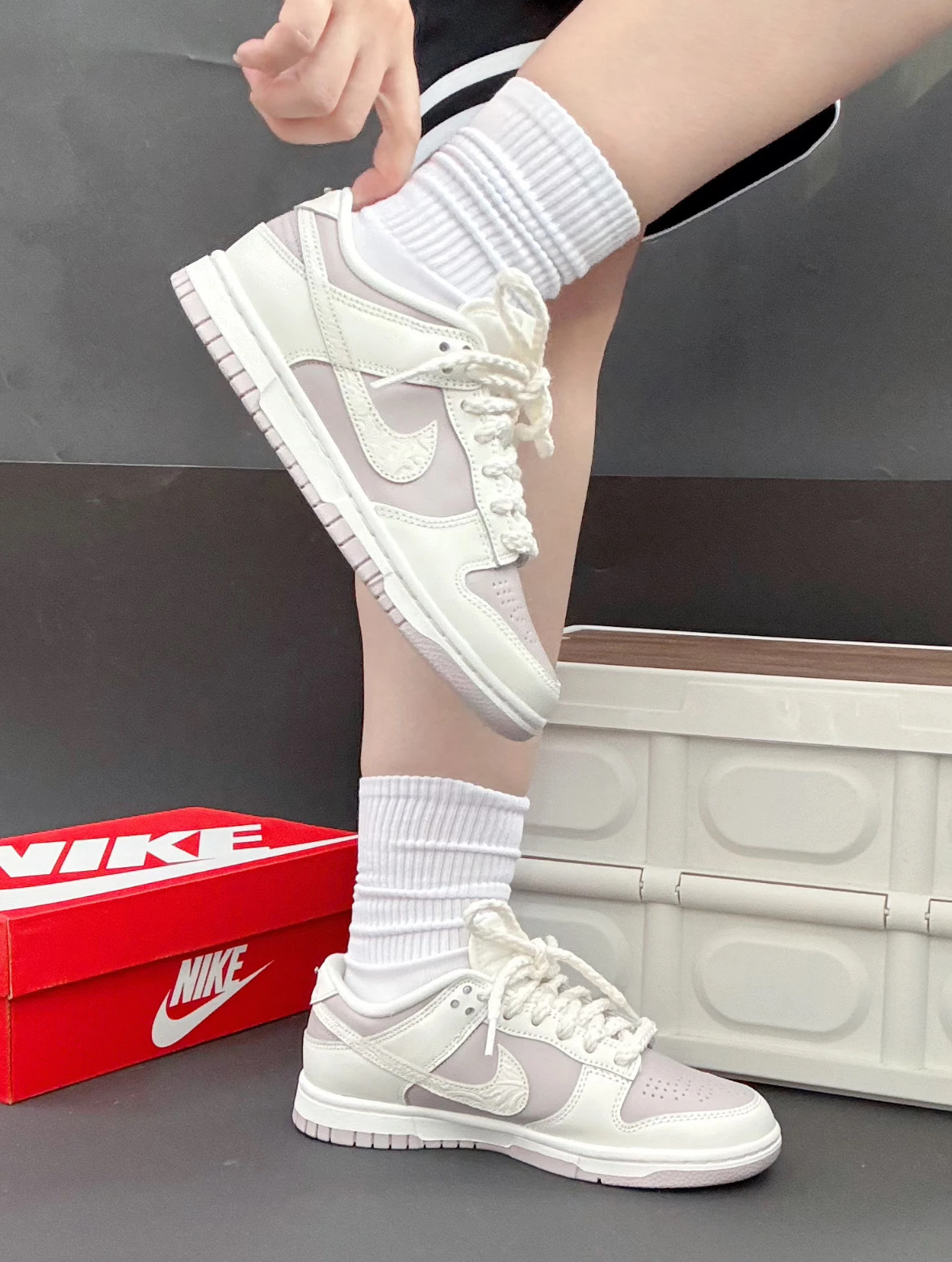 <勾勾零碼出清特輯> Nike Dunk Low Needlework 浮雕紫羅蘭