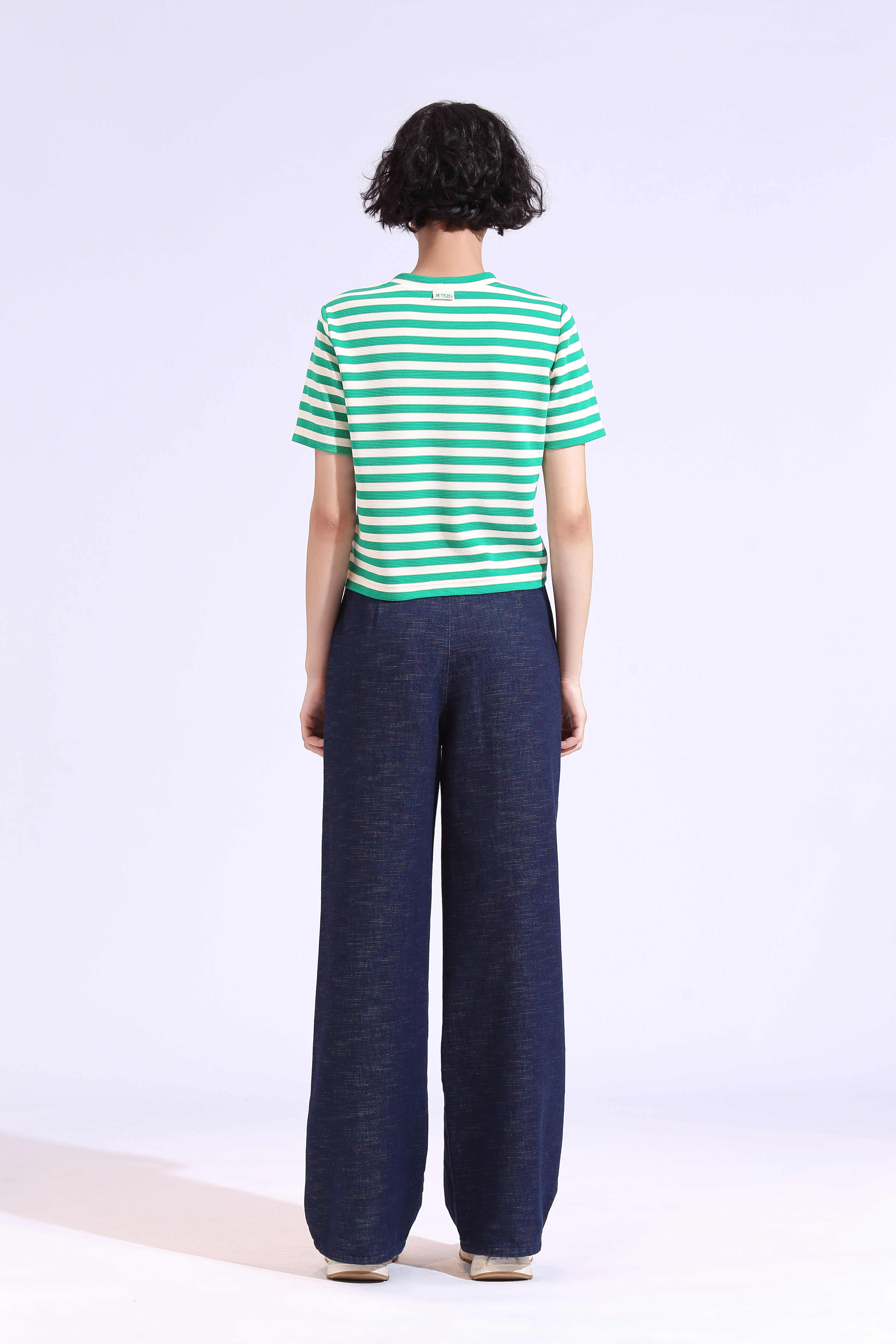 BE10006A1 水手線條圓領T (2色)