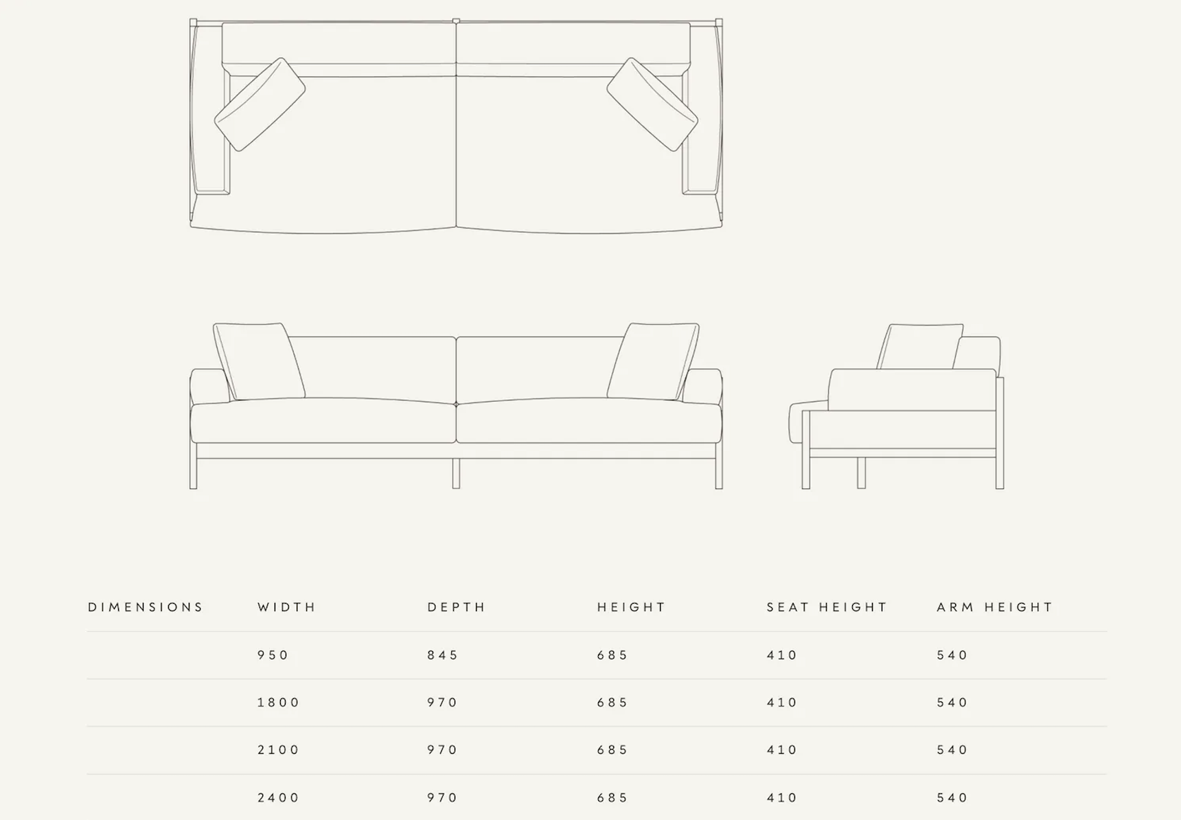 A-S01 三人沙發 (寬 240)