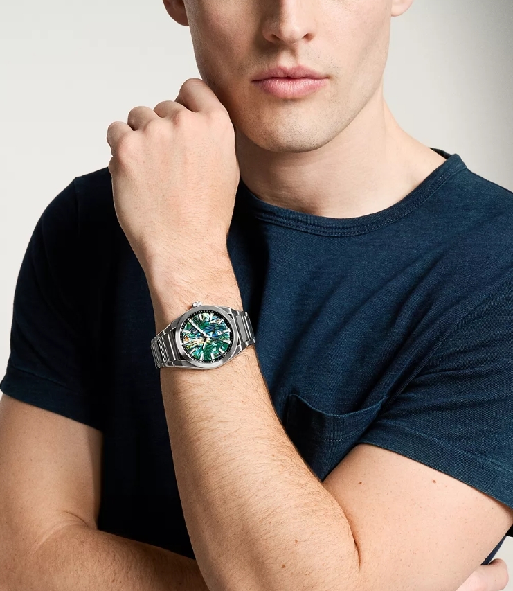 Everett 極簡深海碧綠手錶 銀色不鏽鋼錶帶 42 MM FS6114