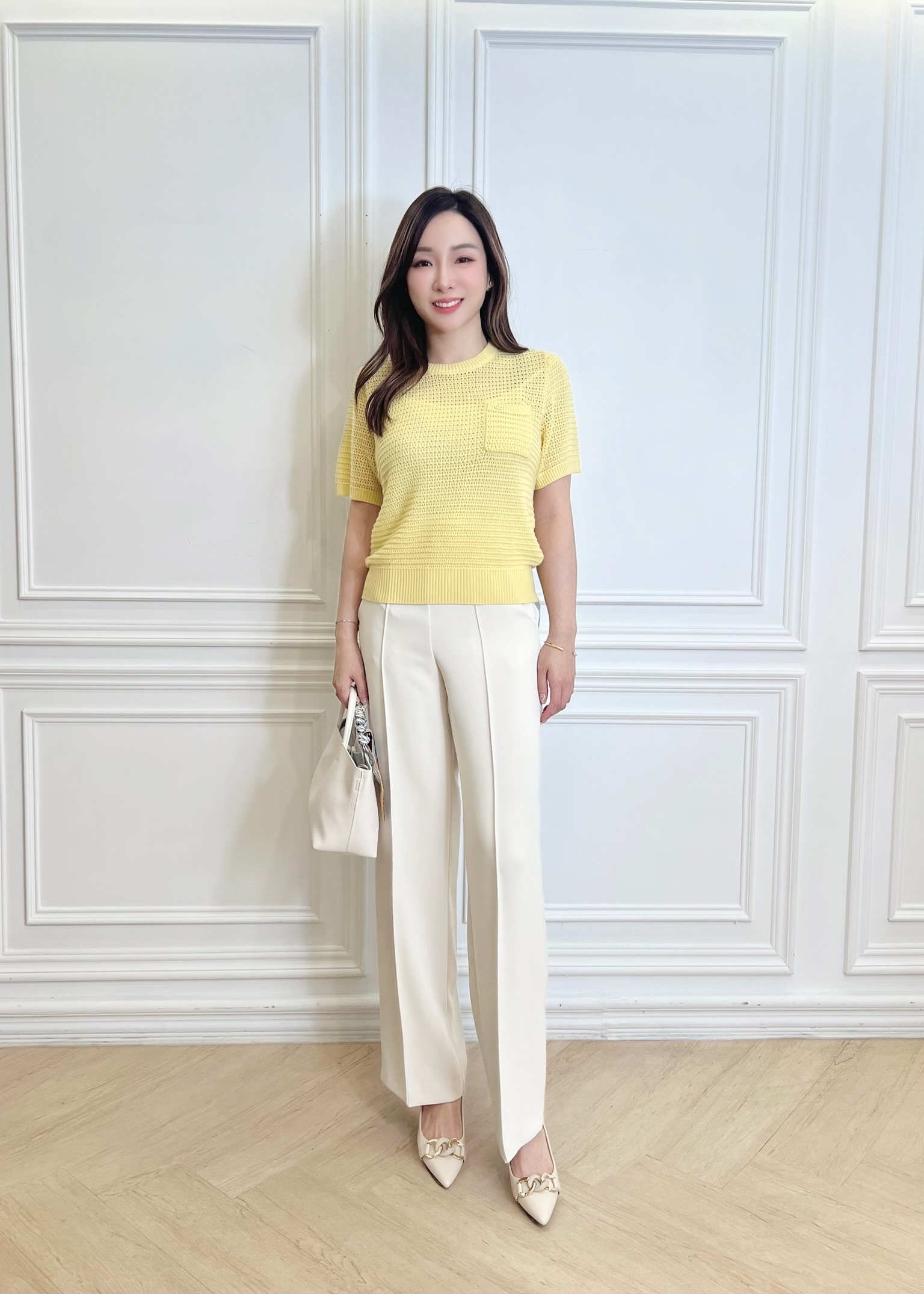 洞洞簍空針織短袖上衣