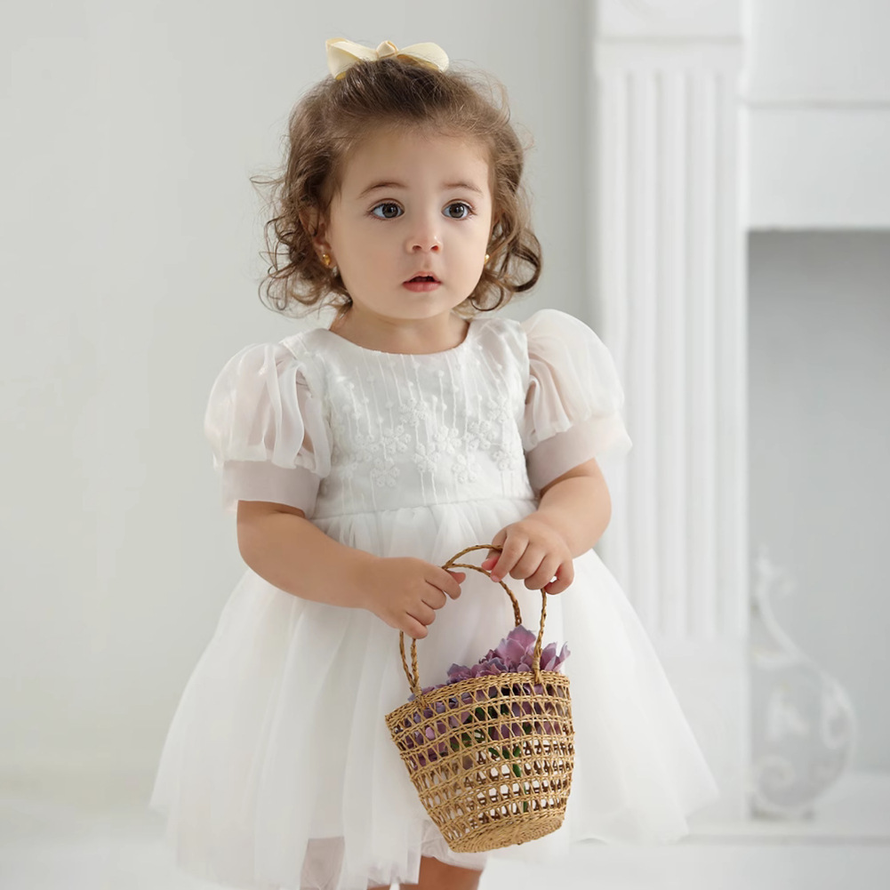 女寶歐根紗歐美風禮服裙