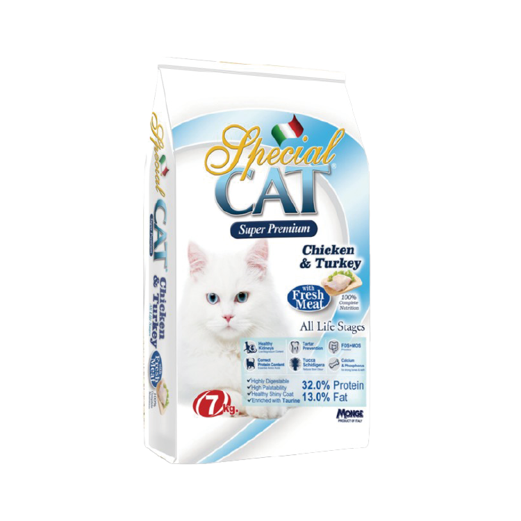 Special Cat | 6效健康機能 鮮火雞肉+雞肉 全貓配方7kg  (SC-0262)
