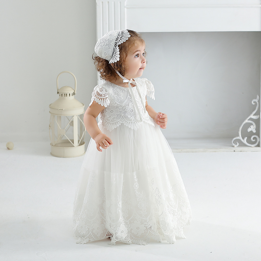 女寶長款蕾絲禮服裙