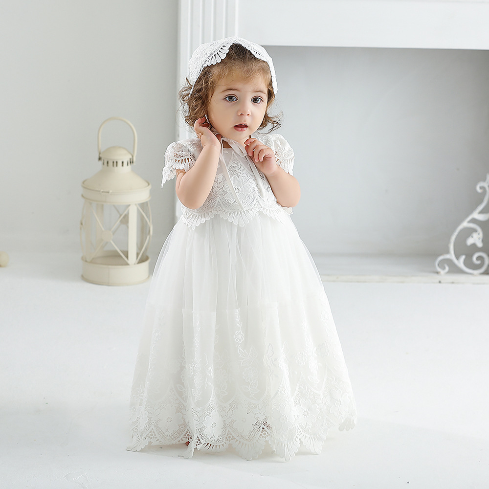 女寶長款蕾絲禮服裙