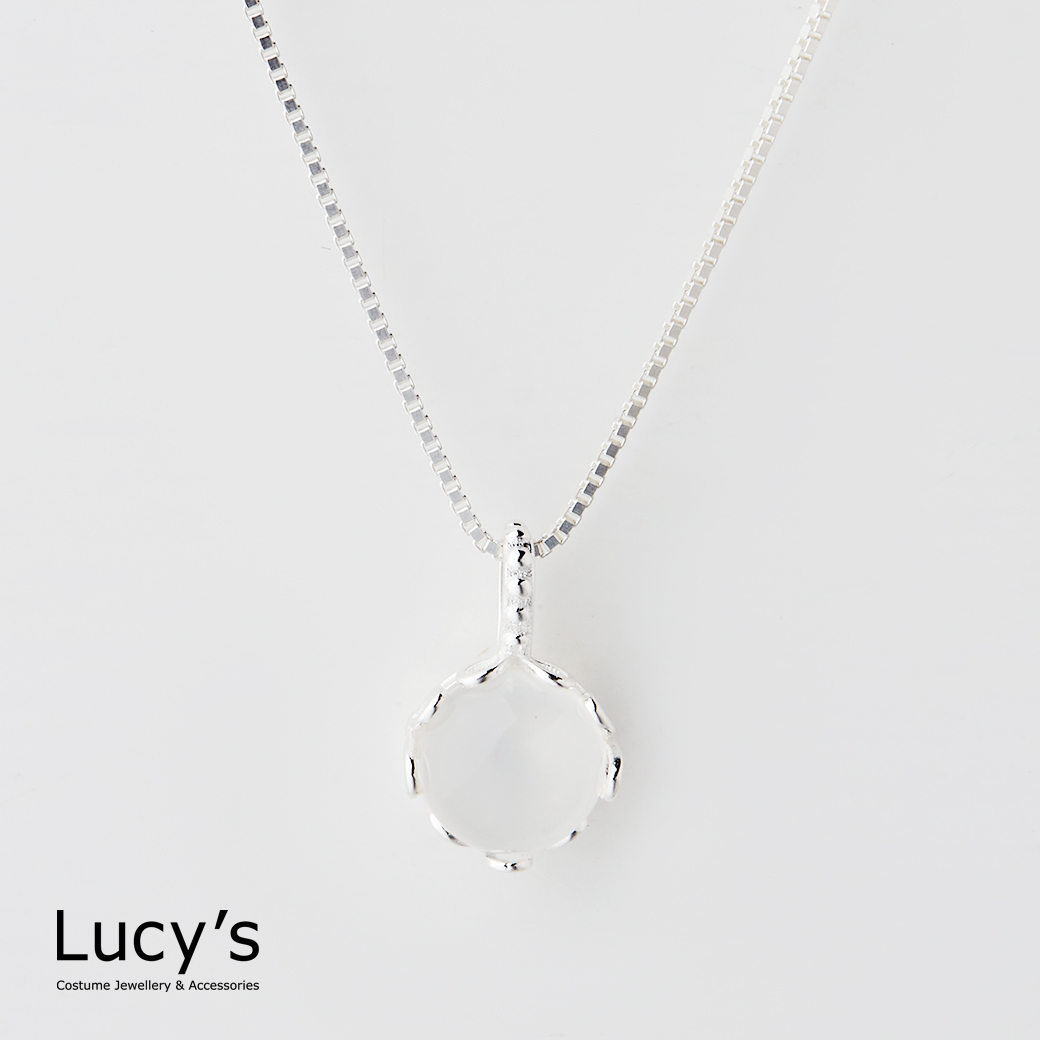 925純銀 玉韻圓舞 項鍊 (二色) (122369/122370)