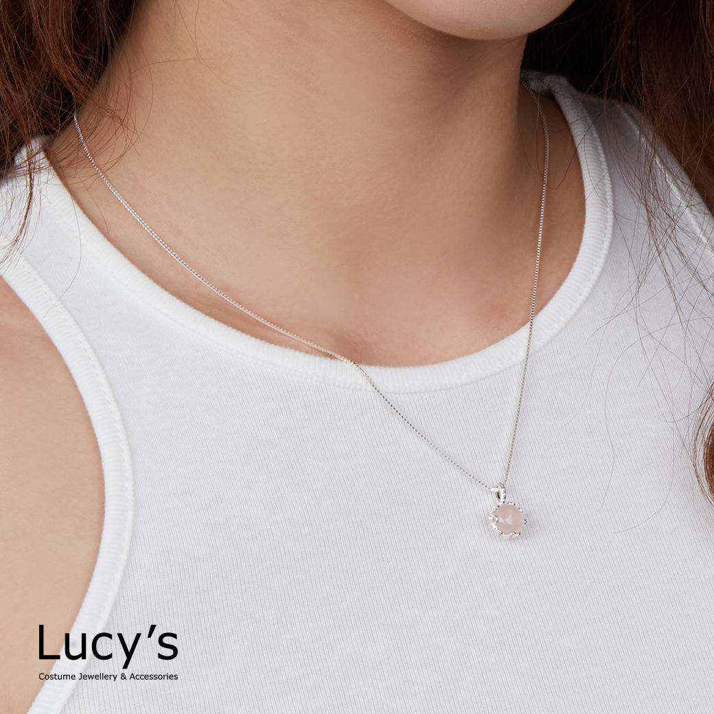 925純銀 玉韻圓舞 項鍊 (二色) (122369/122370)