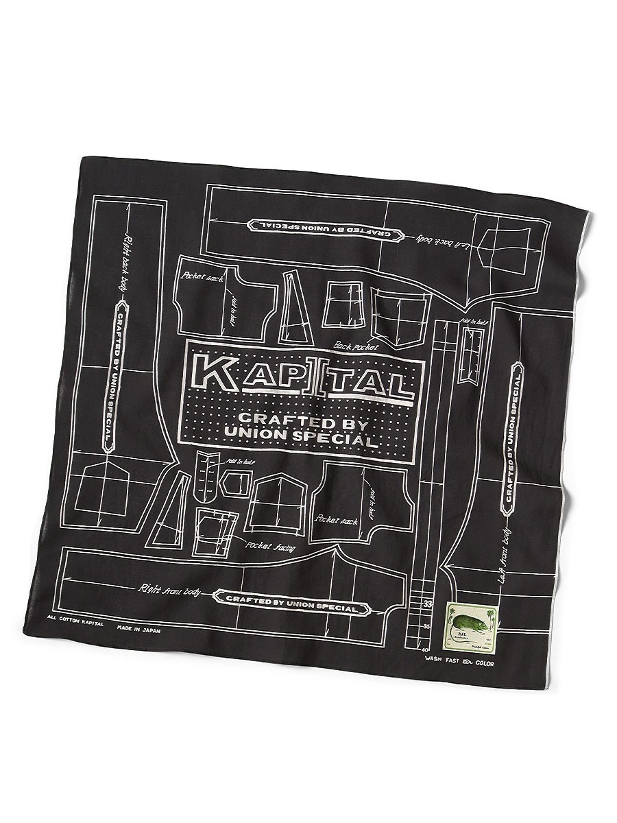 2025SS KAPITAL fastcolor BARBIE PATTERN 服飾 裁片 可裱框 領巾 方巾 現貨 EK-1713BAA