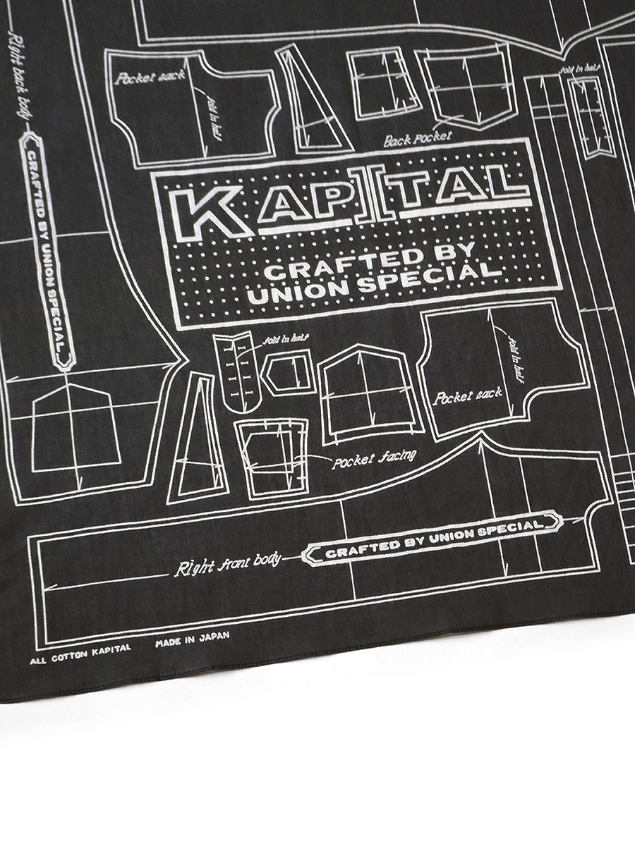 2025SS KAPITAL fastcolor BARBIE PATTERN 服飾 裁片 可裱框 領巾 方巾 現貨 EK-1713BAA