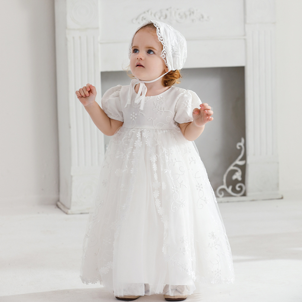 女寶長款蕾絲禮服裙