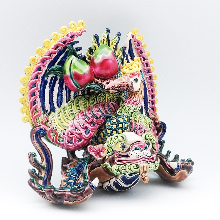 鹿港窯禮品館｜典藏彩釉交趾陶福壽雙全