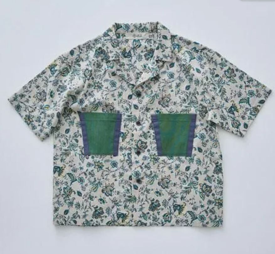 ELFINFOLK 古巴領花襯衫 Multi Flora Open Collar Shirts-greige