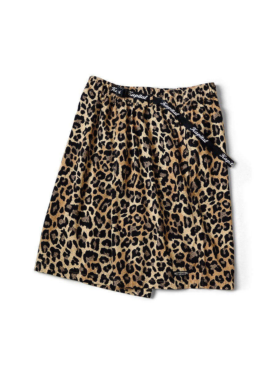 2025SS KAPITAL COMBED BURBERRY LEOPARD PRINT EASY SHORTS 豹紋 尼龍 短褲 現貨 K2503SP037