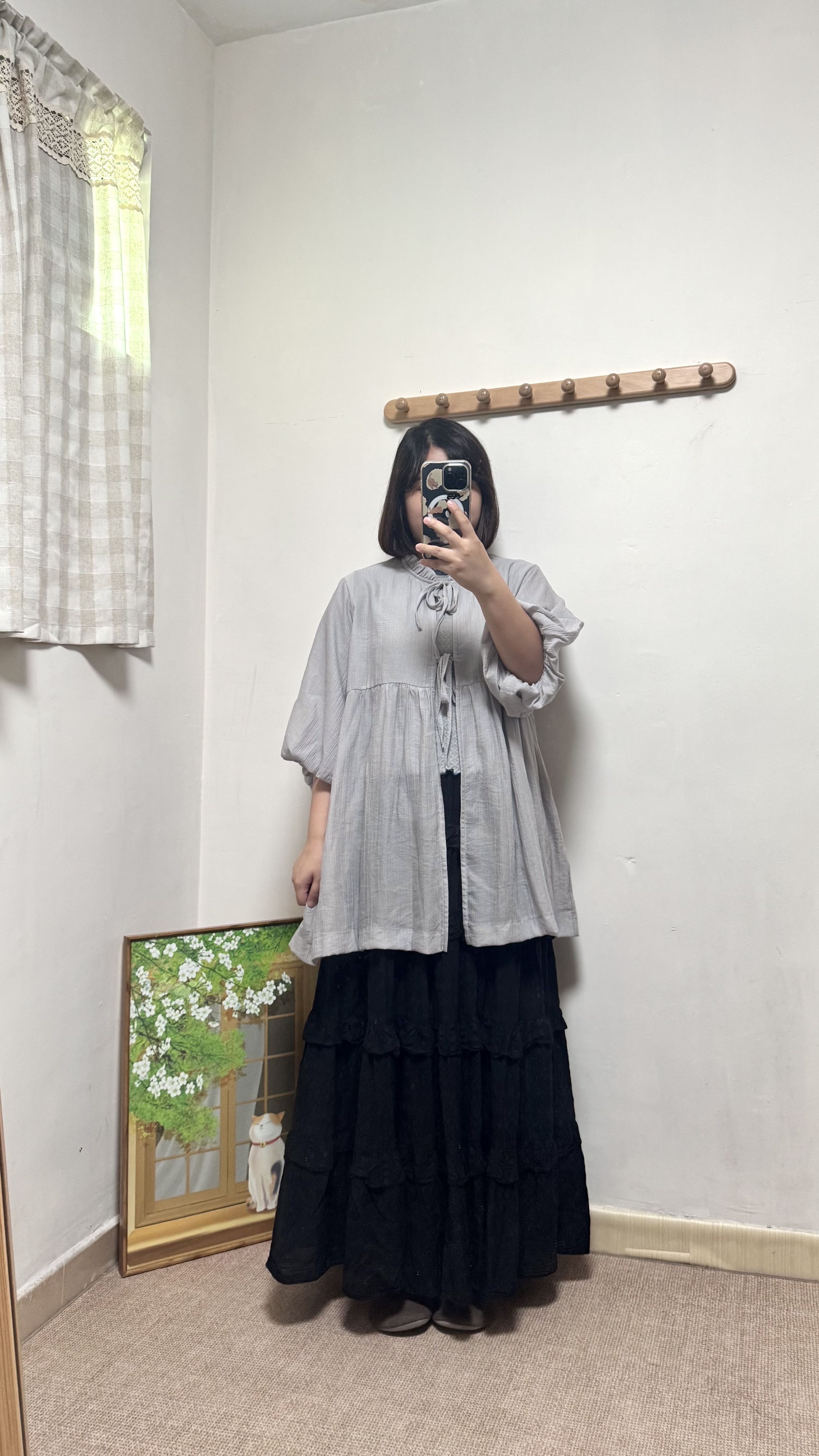 🛁泡泡袖綁帶薄外套