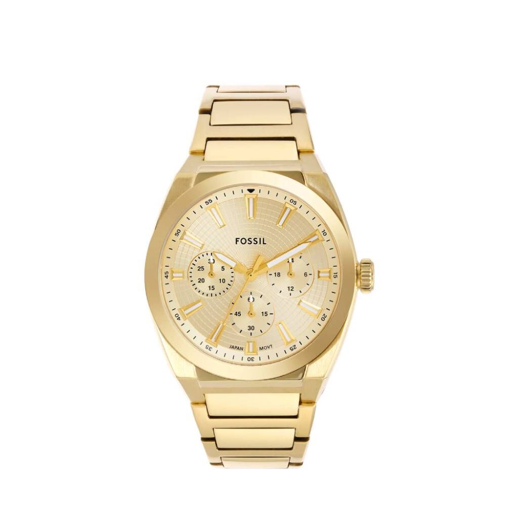 Everett 極簡紳士金手錶 金色不鏽鋼錶帶 44 MM FS6119