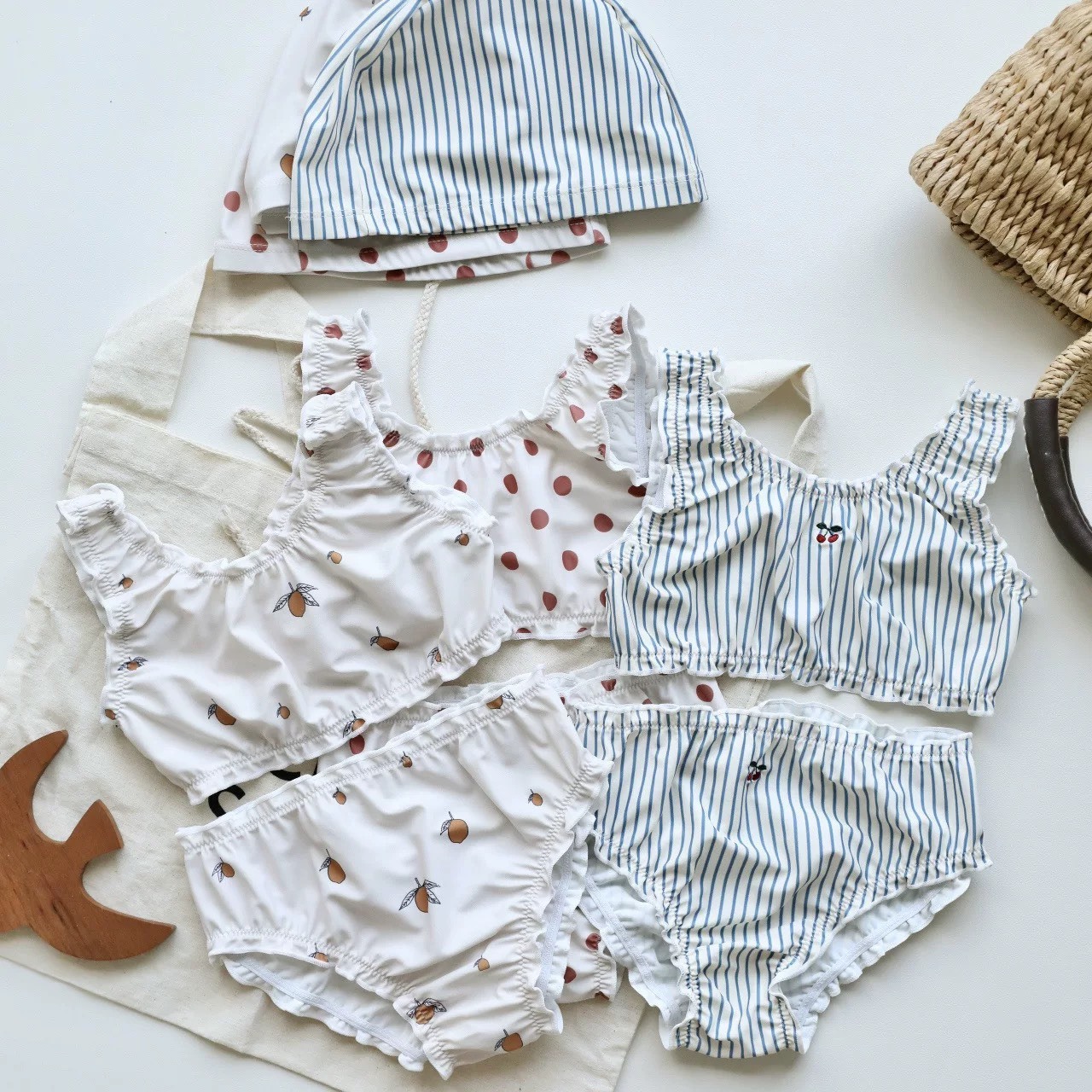 清純捲捲邊二件式 & 連身泳衣套裝 / 3款