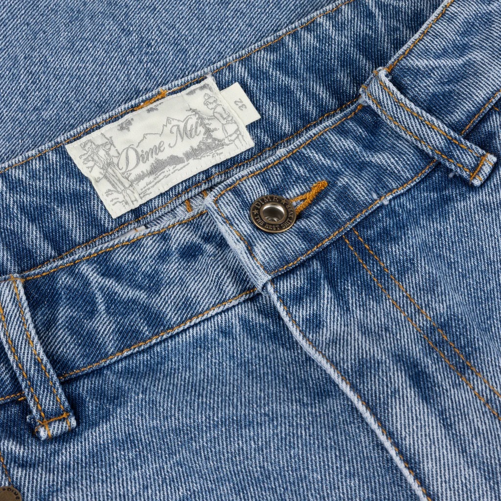 DIME｜Pleated Denim Shorts "Blue Washed"