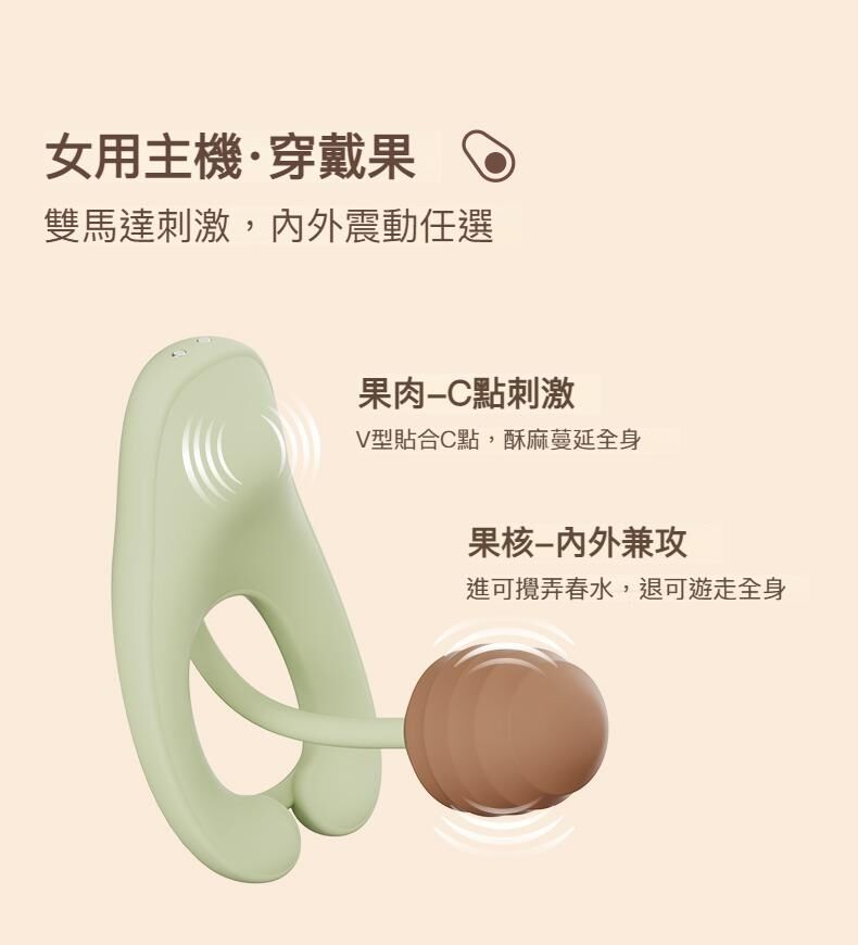 OSUGA 大人糖 NEWYOGO 牛油果情趣跳蛋+陰莖環 情侶遊戲套裝