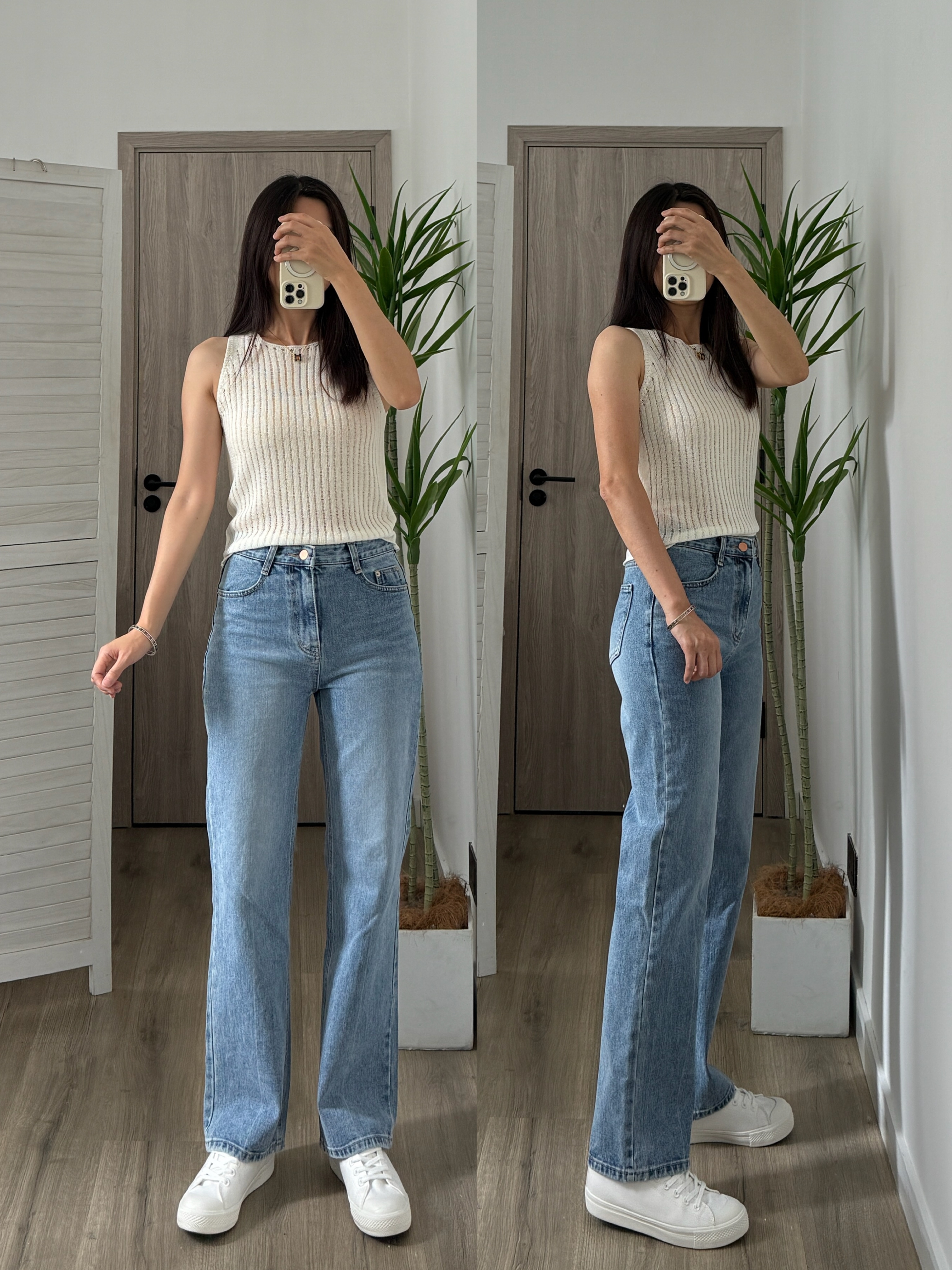 JS1119 直腳筒型牛仔褲