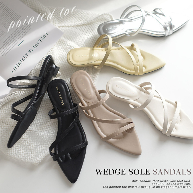 氣質印象 尖頭楔形跟穆勒涼拖鞋【CX3136】