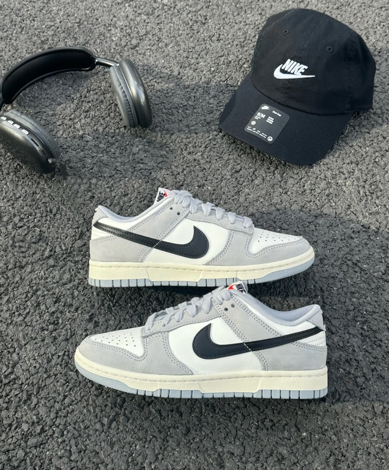 NIKE DUNK LOW SMOKE GREY 煙灰 黑勾 復古 休閒 麂皮 低筒 IB3079-101