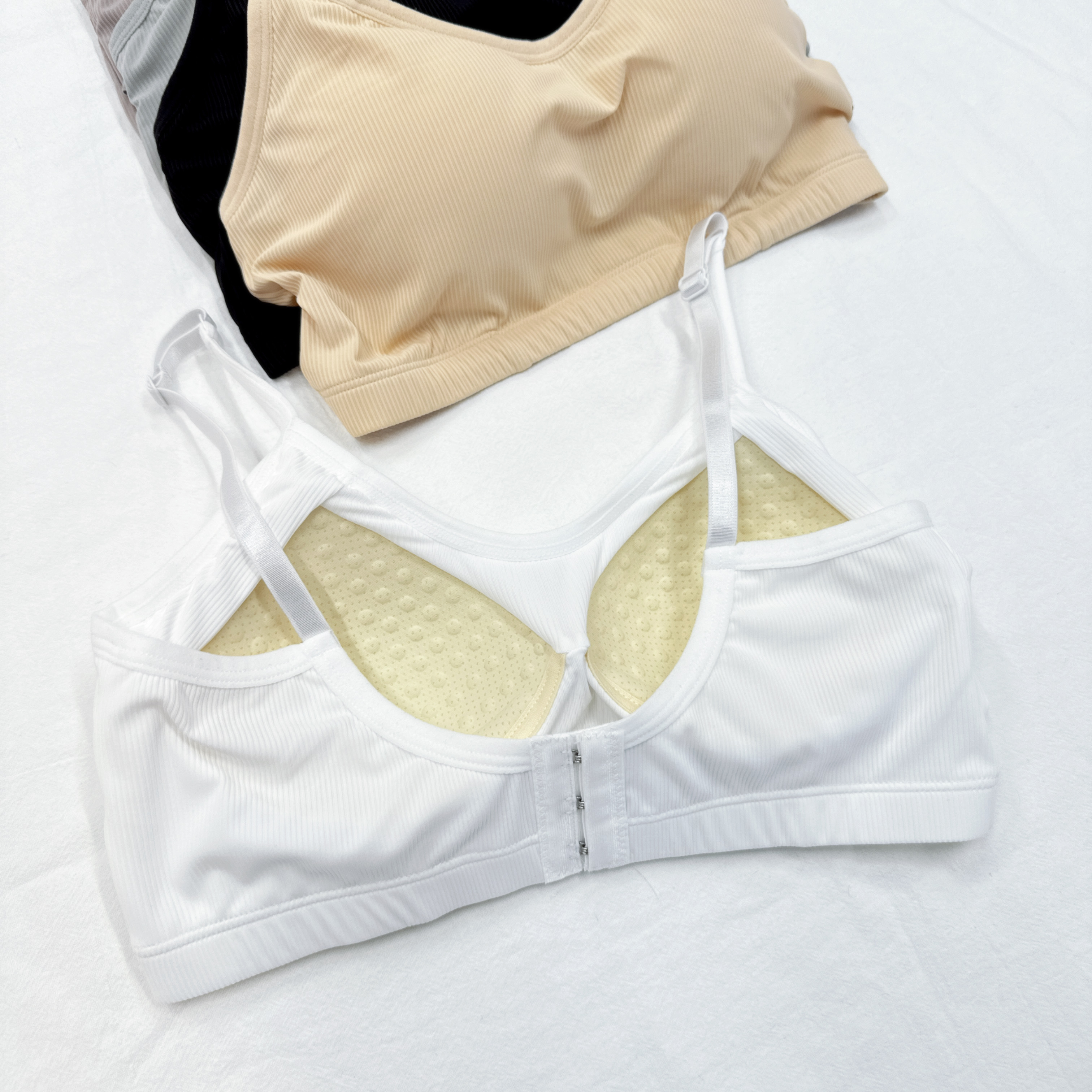 204-冰絲暗紋固定杯後扣吊帶CasualBra - 2件裝 (S61-S65)