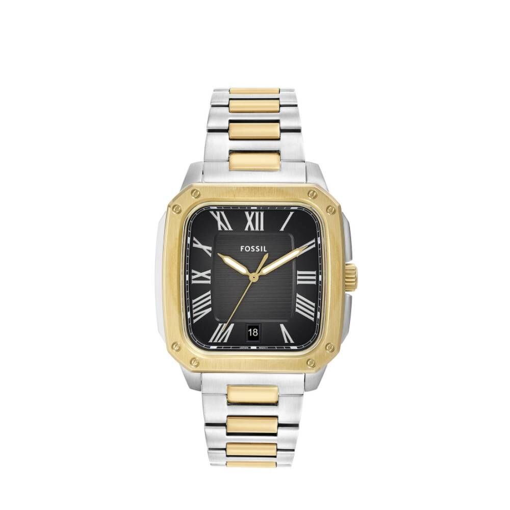 Crosby 經典魅力方型手錶 銀色不鏽鋼錶帶 42 MM FS6123