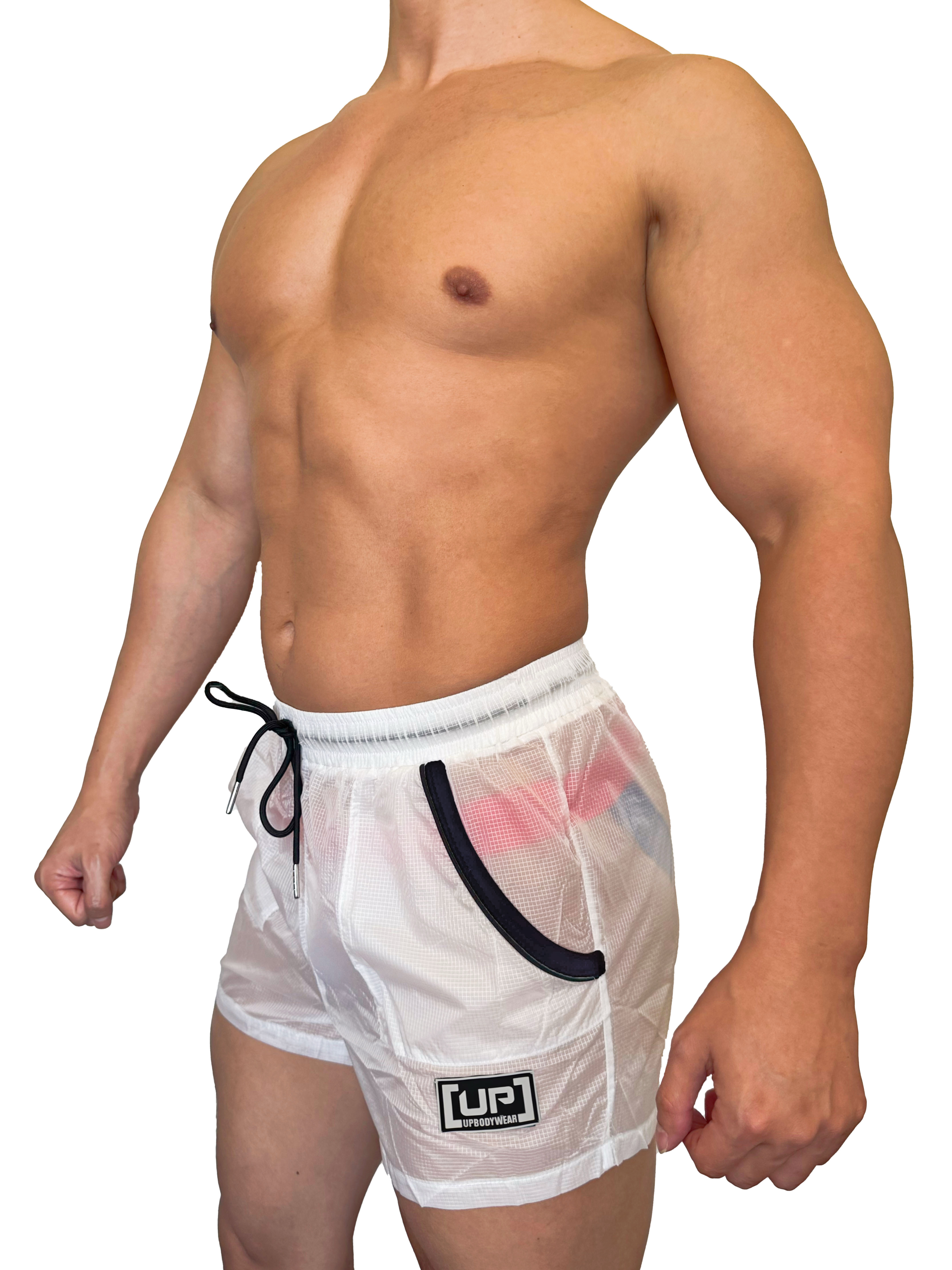 2025全新系列 - Splash UP 全透沙灘短褲 透視白/黑