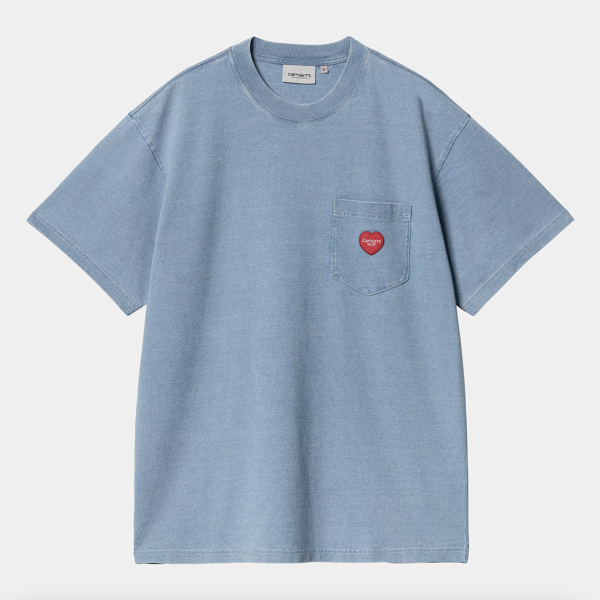 -(B5c04)-CARHARTT WIP S/S INGO POCKET T-SHIRT 布貼 愛心 口袋 短T 黑色/藍色-I034486