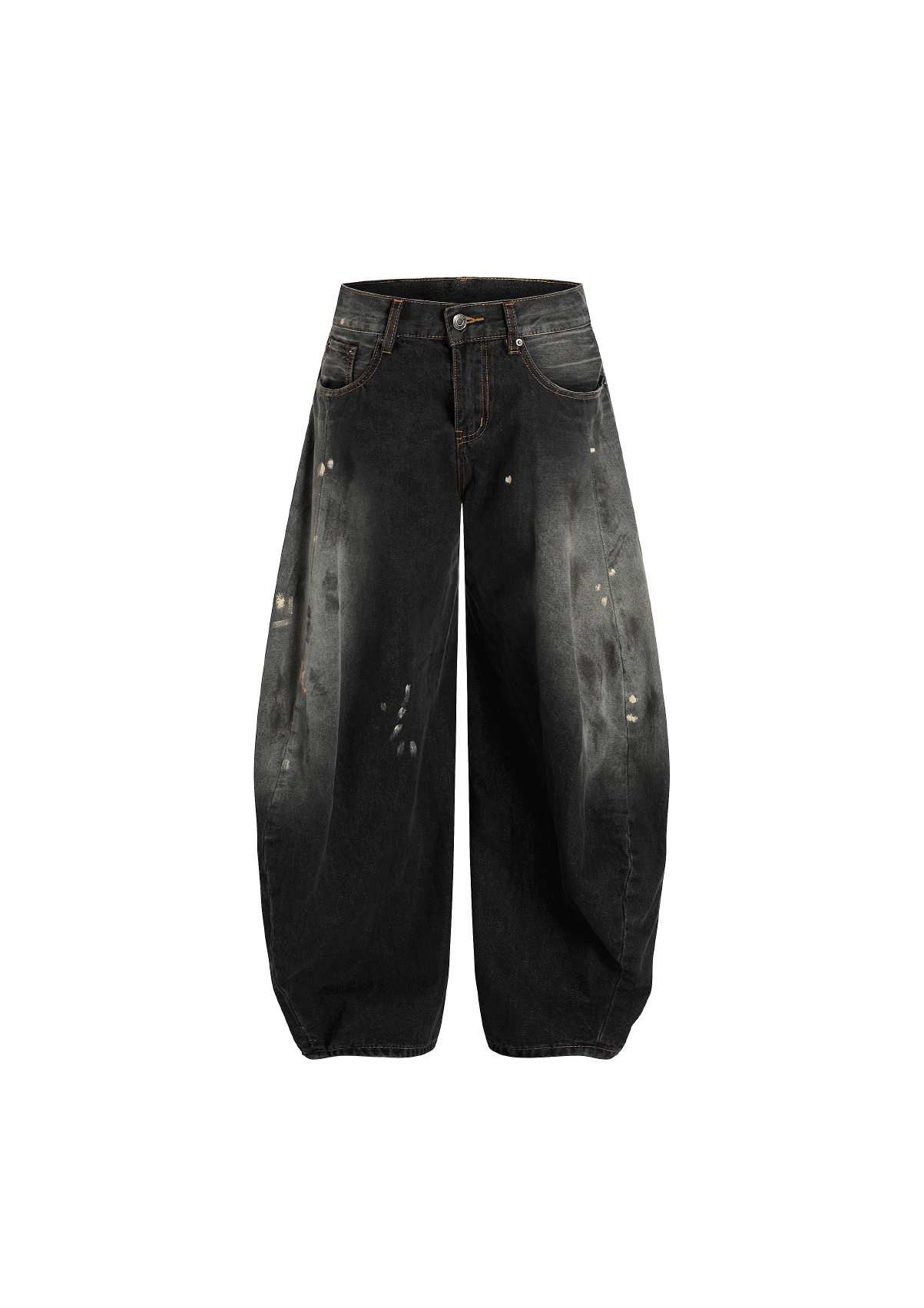 - SIMPLEACTION - 漸變噴墨彎刀牛仔褲