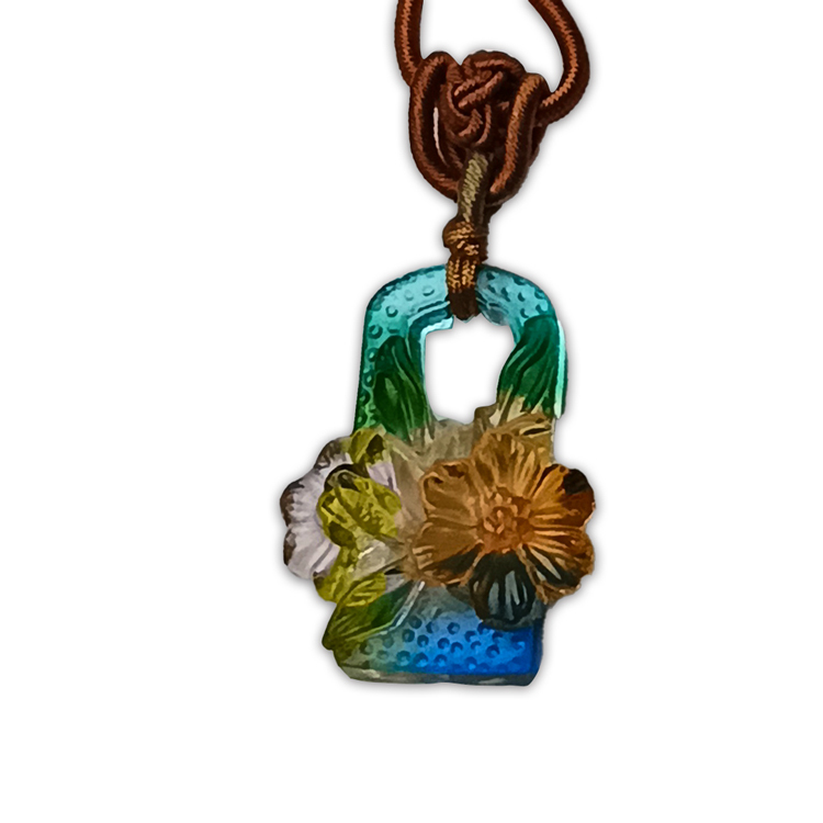 鹿港窯禮品館|居家開運|花籃  琉璃項鍊