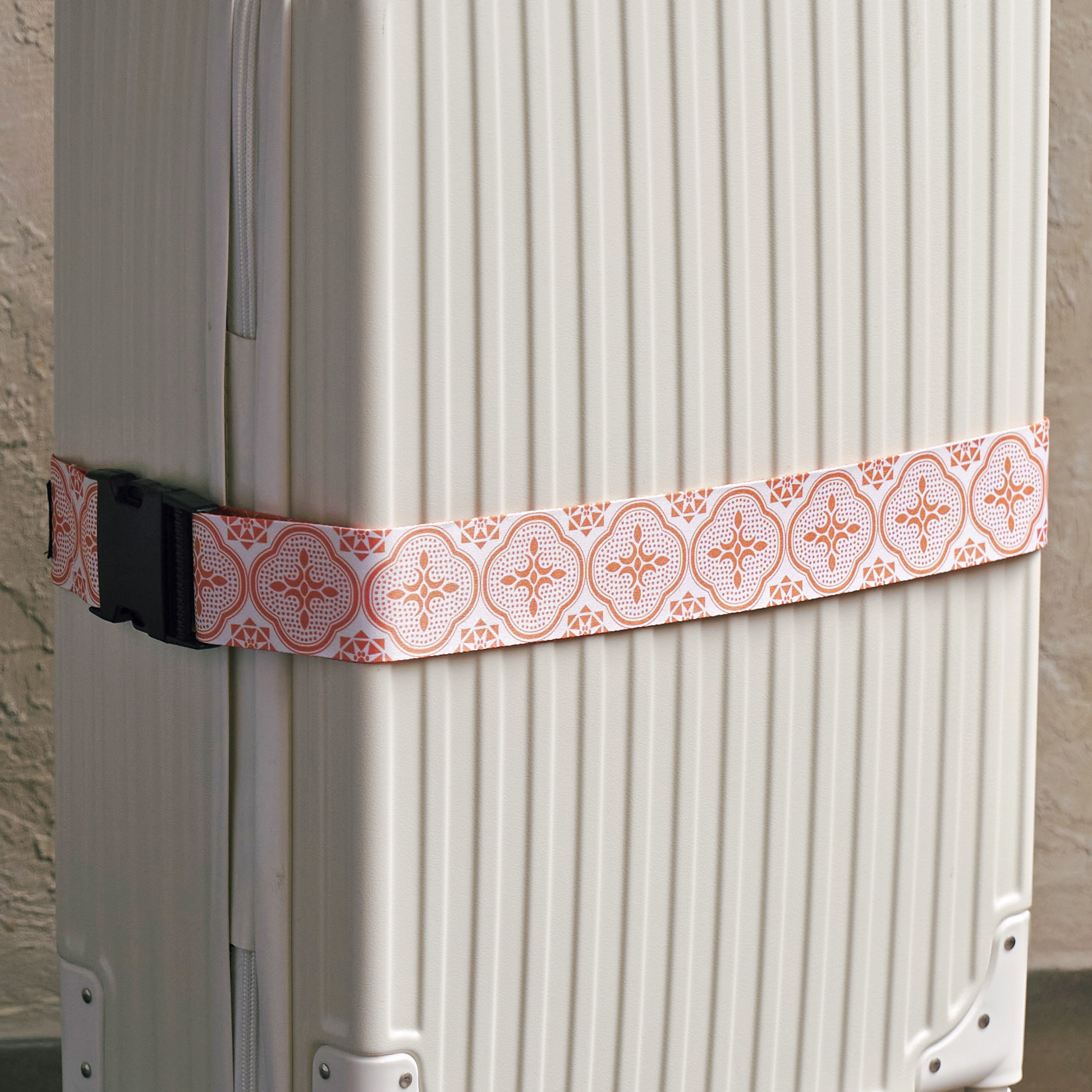 スーツケースベルト／ガラス海棠／バーミリオンオレンジ