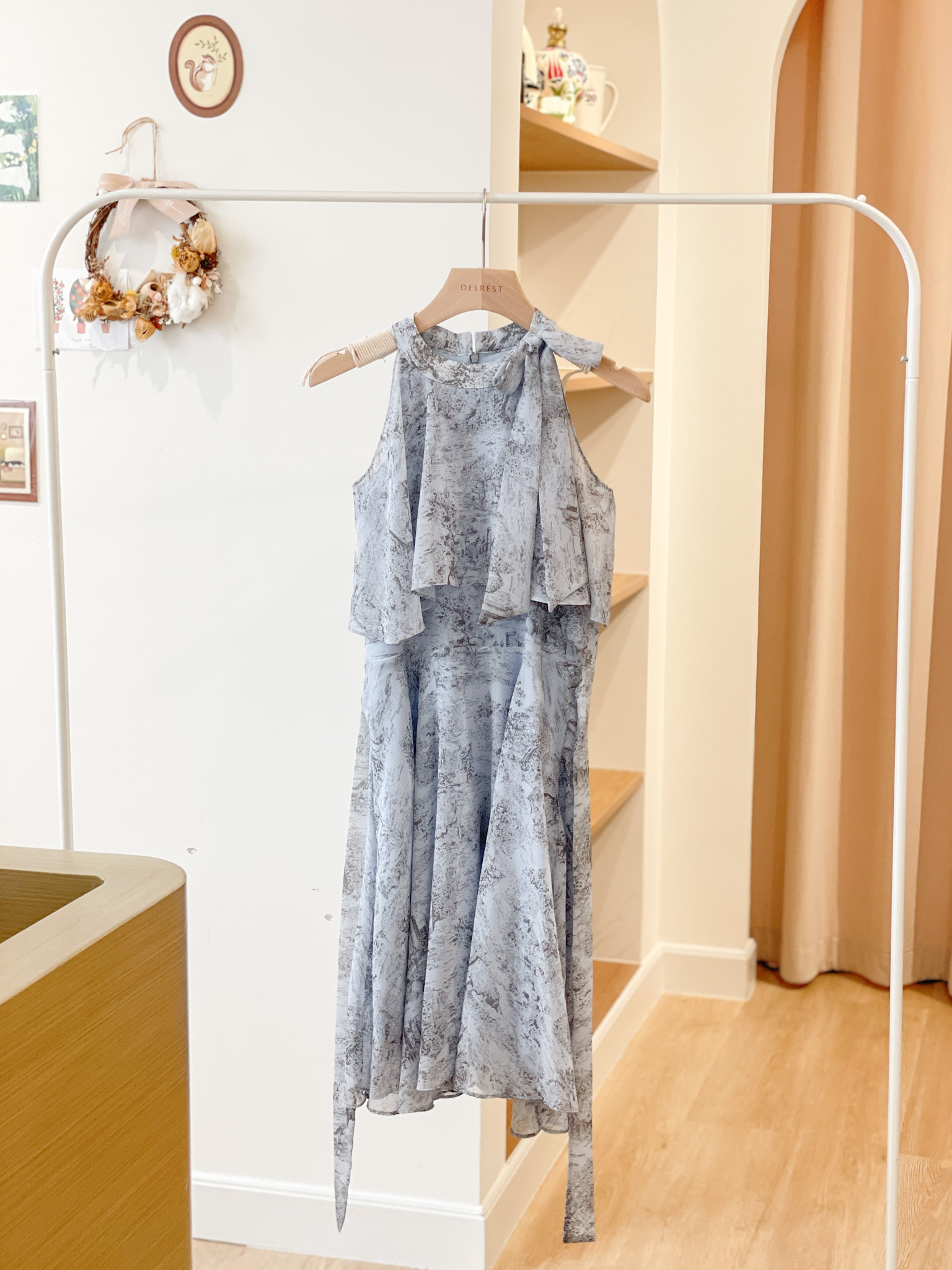 OP633 Sapphire Halter Neck Dress