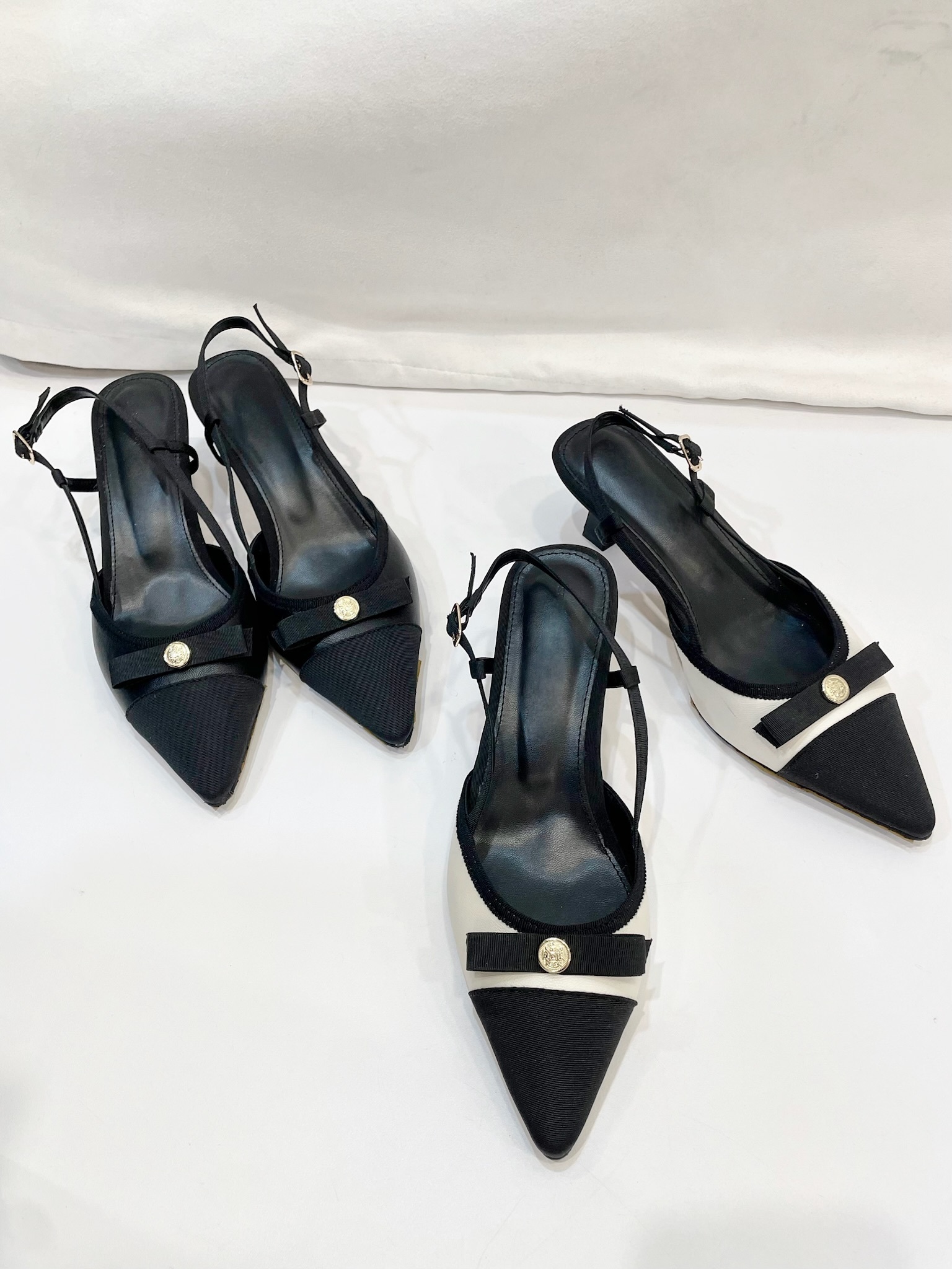 高雅小香風尖頭細帶跟鞋