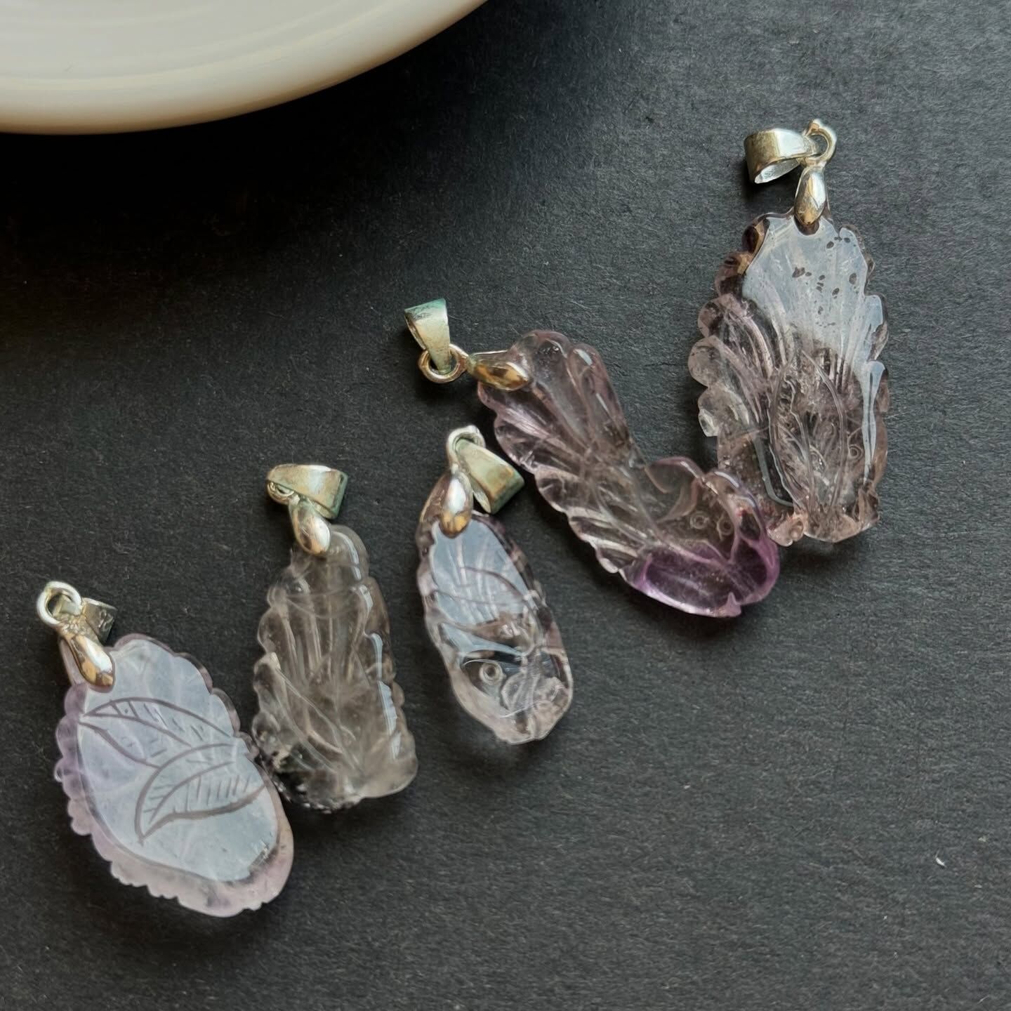 [原石] 紫超七水晶 九尾狐 項鍊吊墜