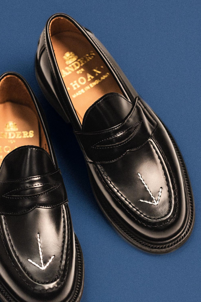 HOAX x SANDERS BROAD ARROW PENNY LOAFERS - WOMEN