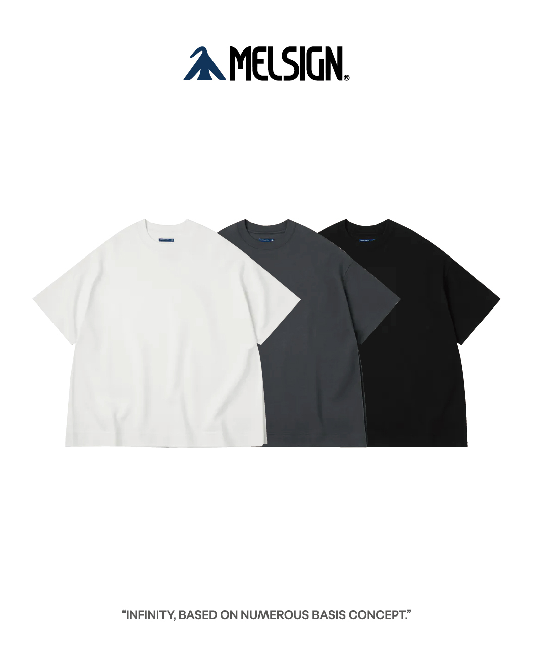 MELSIGN 定番T恤 百搭 素面 側邊開衩 黑/白/灰 25 S/S MEL Classic Tee
