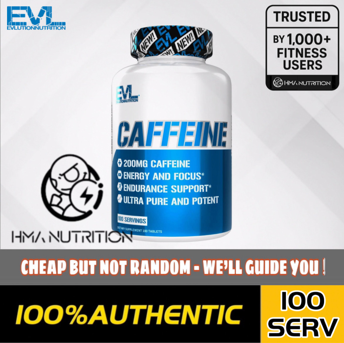 EVL Caffeine (100Tablets)