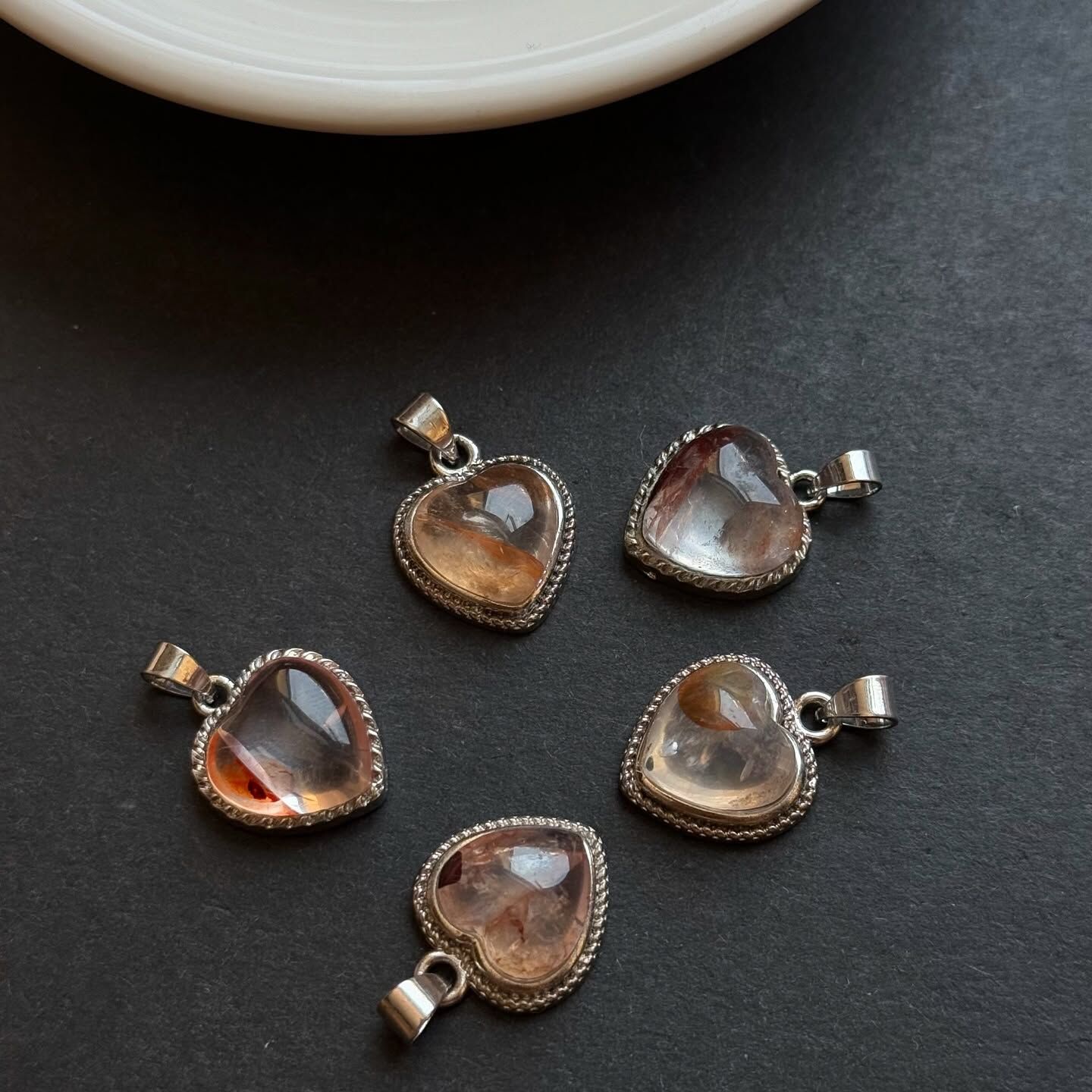 [原石] 紅膠花 項鍊吊墜