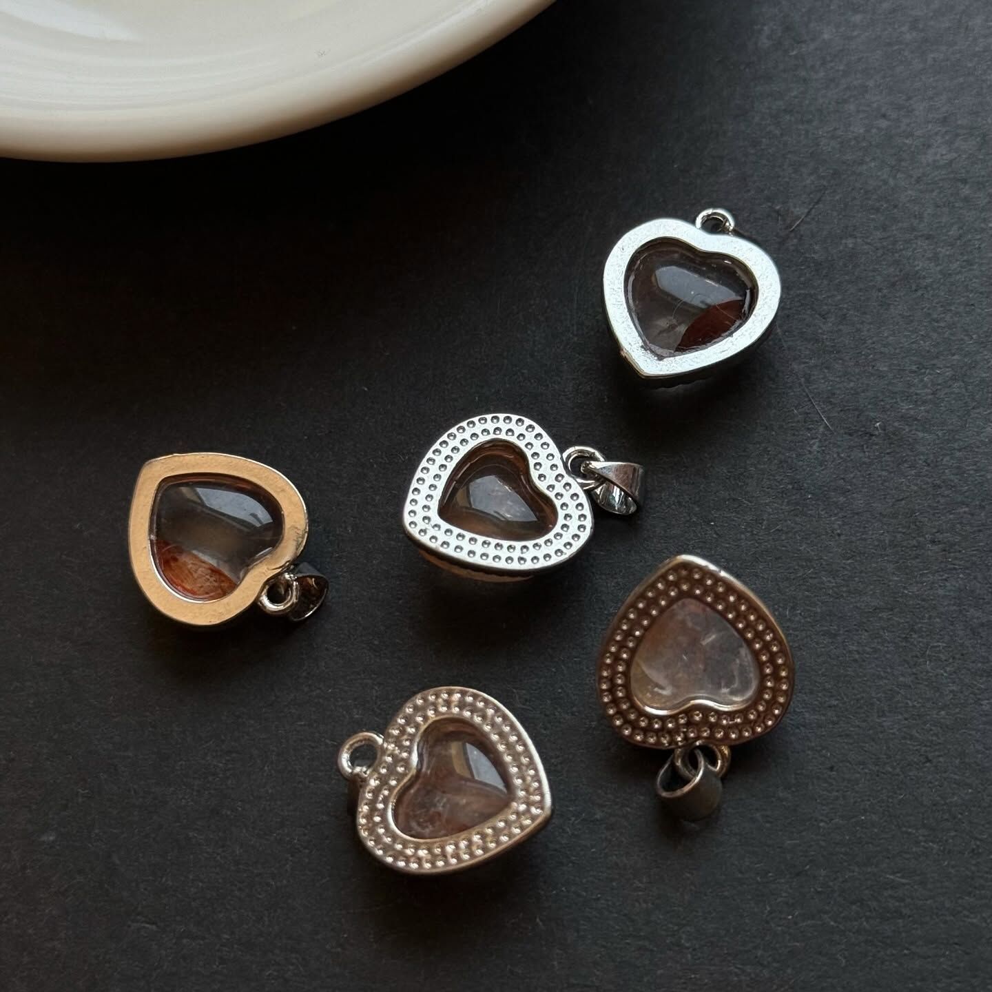 [原石] 紅膠花 項鍊吊墜