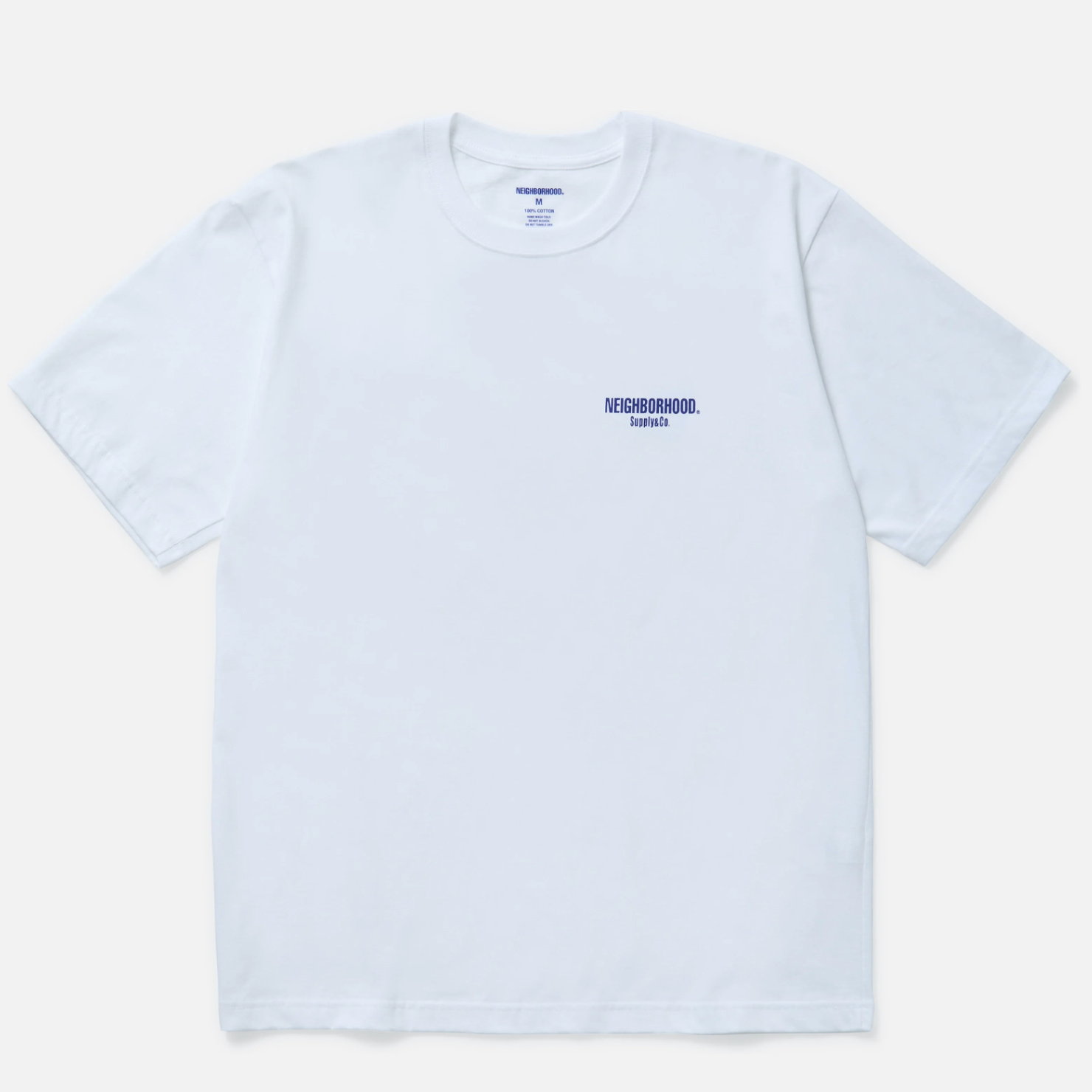 -(B5b04)-NEIGHBORHOOD SUPPLY & CO. NH . TEE SS-2 膠印 短Ｔ黑底白字/白底藍字-251PCNH-ST02